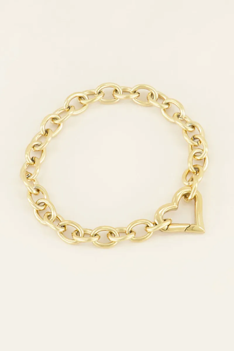 My Jewellery Bracelet Maille Avec Fermoir Cœur Hot