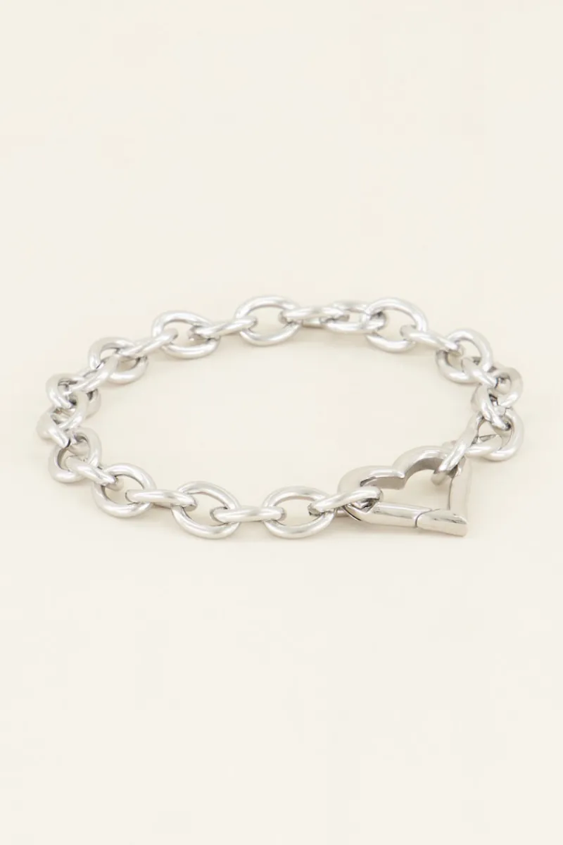 My Jewellery Bracelet Maille Avec Fermoir Cœur Hot