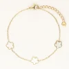 My Jewellery Bracelet Minimaliste Avec Trois Fleurs En Nacre Discount