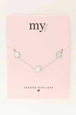 My Jewellery Bracelet Minimaliste Avec Trois Fleurs En Nacre Discount