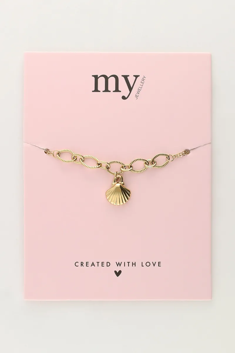 My Jewellery Bracelet Minimaliste Avec Maillons épais Et Coquillage Online