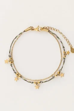 My Jewellery Bracelet Minimaliste Avec Cordon Et étoiles Outlet