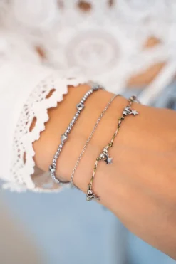 My Jewellery Bracelet Minimaliste Avec Cordon Et étoiles Outlet