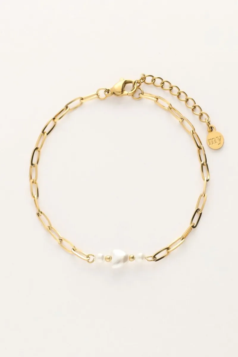 My Jewellery Bracelet Minimaliste Avec Cœur En Perles Clearance