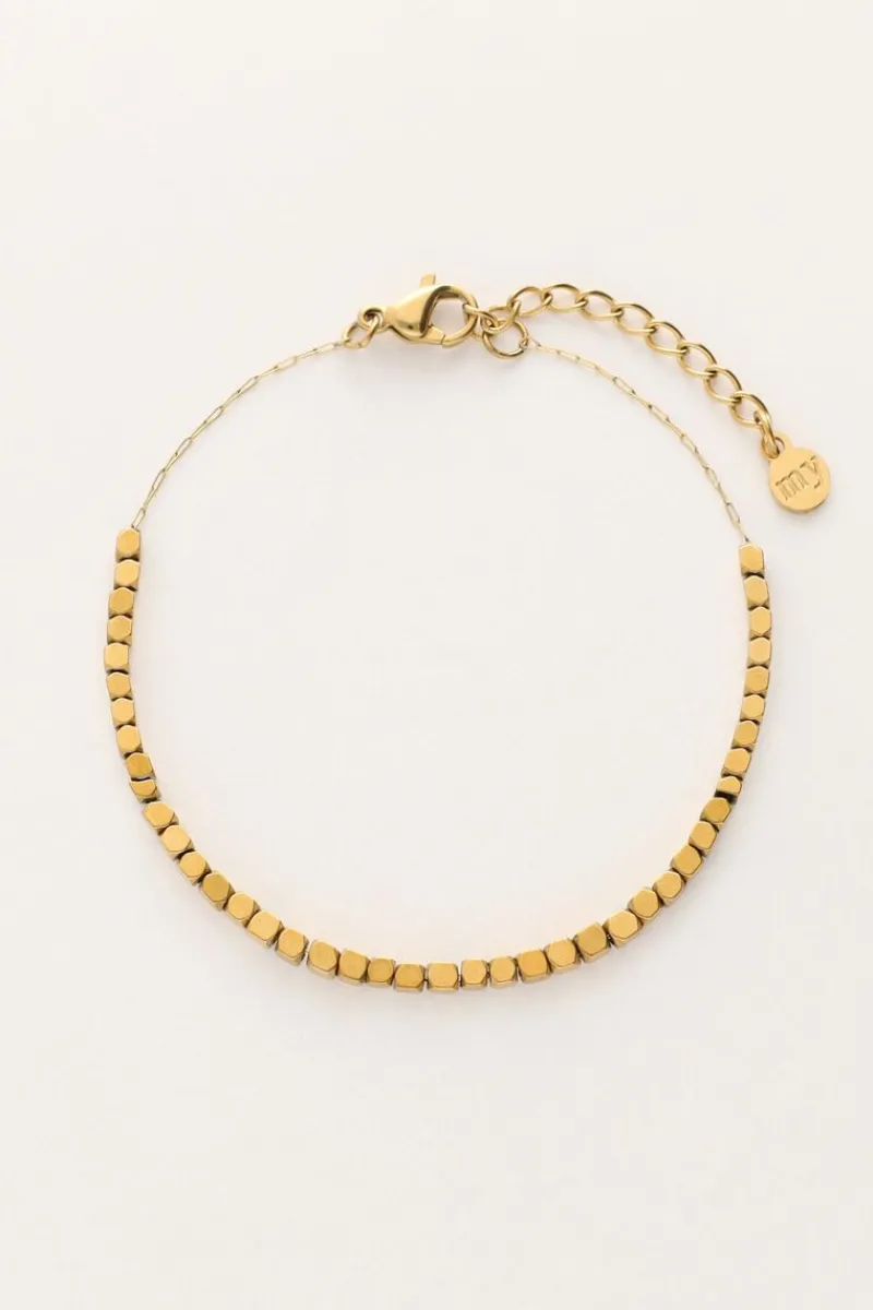 My Jewellery Bracelet Minimaliste Avec Perles Carrées Hot