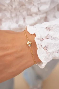 My Jewellery Bracelet Minimaliste Avec Cœur Et Fleur Online