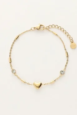 My Jewellery Bracelet Minimaliste Avec Cœur Et Tubes Discount