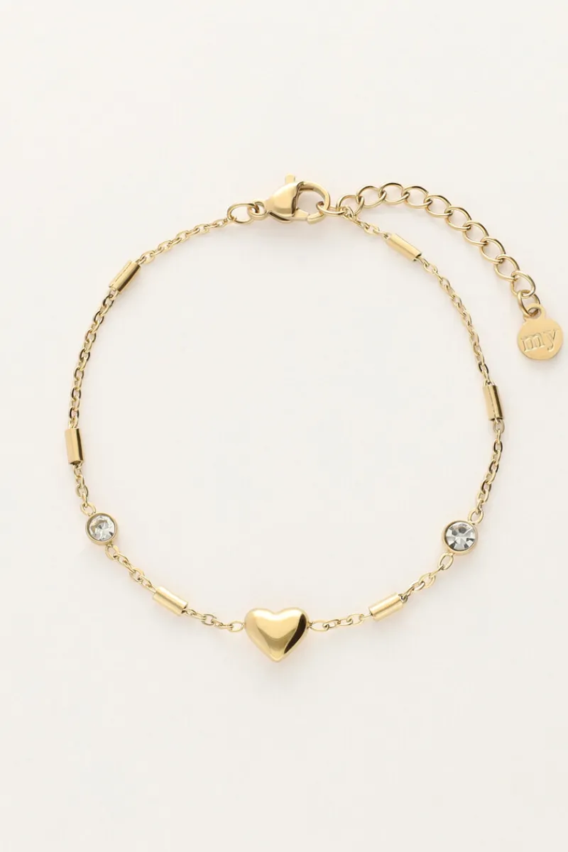 My Jewellery Bracelet Minimaliste Avec Cœur Et Tubes Discount