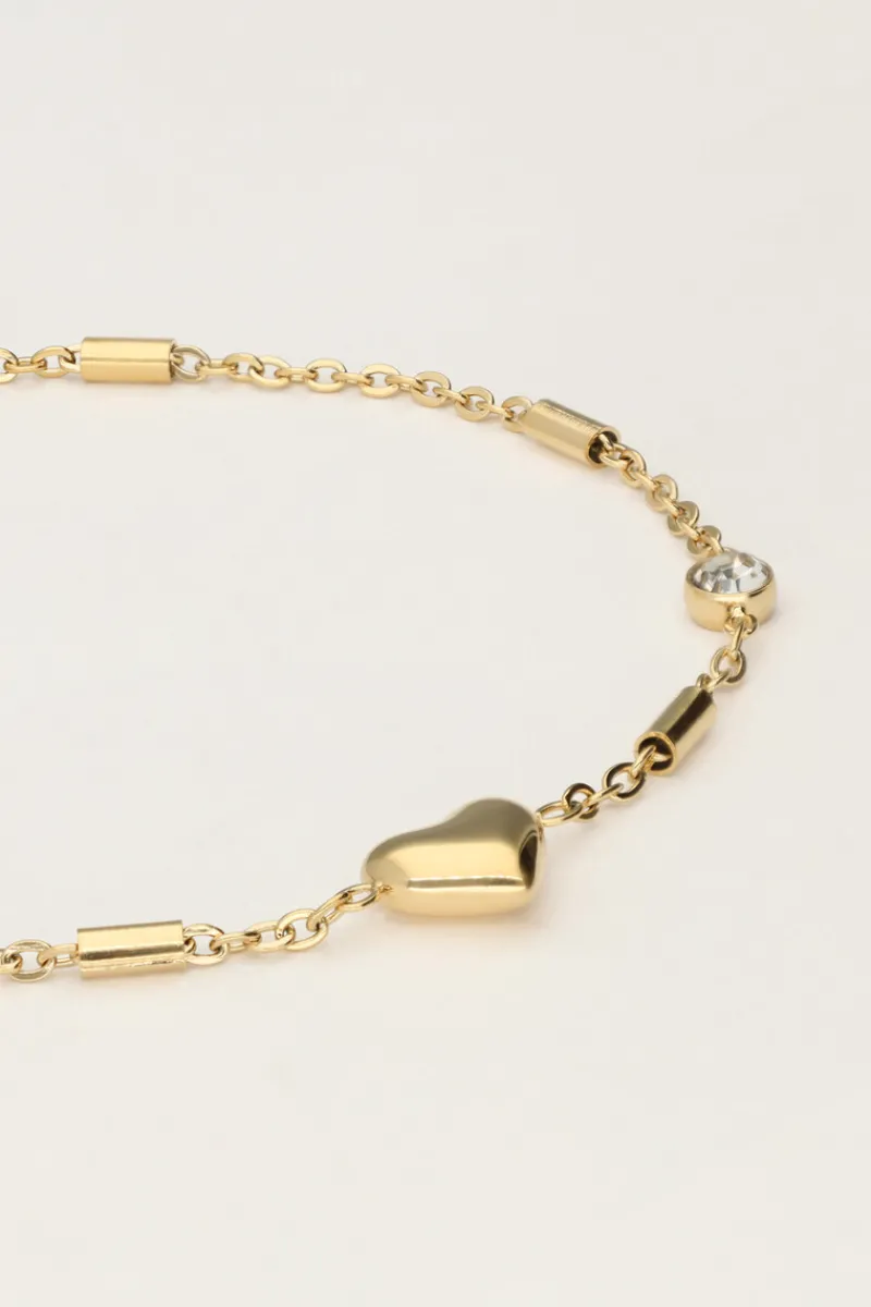 My Jewellery Bracelet Minimaliste Avec Cœur Et Tubes Discount