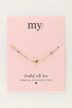 My Jewellery Bracelet Minimaliste Avec Cœur Et Tubes Discount