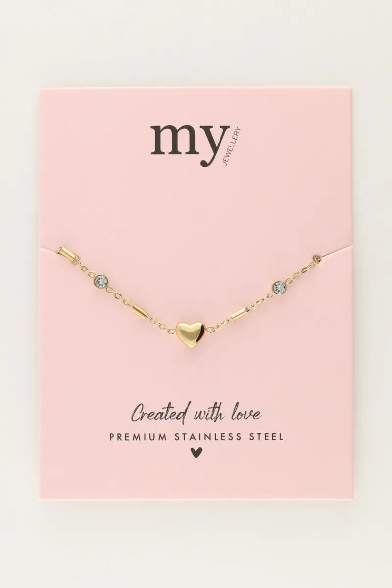My Jewellery Bracelet Minimaliste Avec Cœur Et Tubes Discount