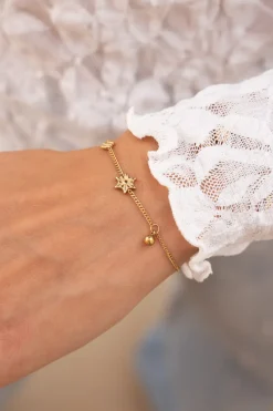 My Jewellery Bracelet Minimaliste Avec Fleurs Et Sphère Sale