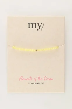 My Jewellery Bracelet Océan Avec Petites Perles Vert Citron New