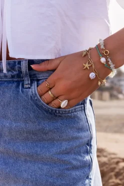 My Jewellery Bracelet Océan Avec Pierres Vert Menthe Fashion
