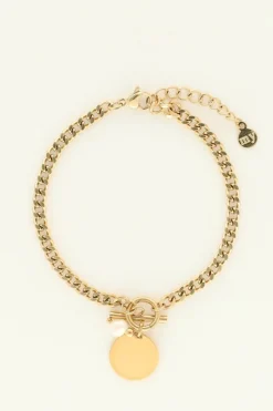My Jewellery Bracelet Pendentif Perle & Médaillon Clearance