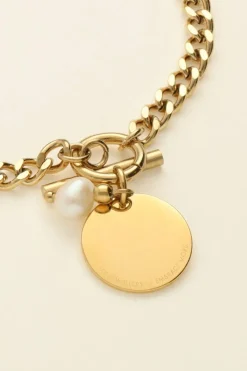 My Jewellery Bracelet Pendentif Perle & Médaillon Clearance