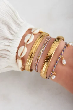 My Jewellery Bracelet Souvenir Tressé Bleu Avec Perles Hot