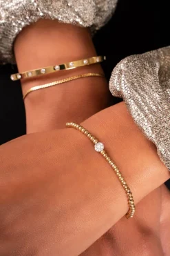 My Jewellery Bracelet Strass Avec Petite Boule En Strass Hot