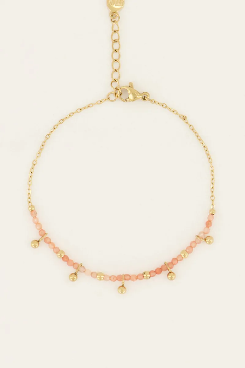 My Jewellery Bracelet Vintage Avec Perles Et Billes Oranges Online