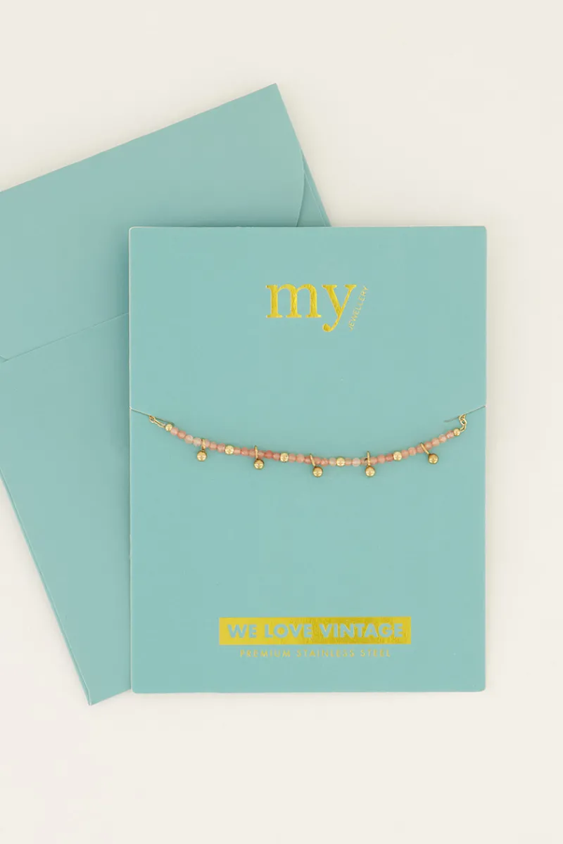 My Jewellery Bracelet Vintage Avec Perles Et Billes Oranges Online