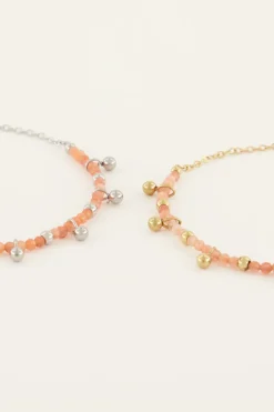My Jewellery Bracelet Vintage Avec Perles Et Billes Oranges Online