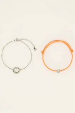 My Jewellery Bracelets Duo Mère-enfant Orange Fashion