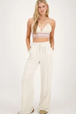 My Jewellery Bralette En Lin Beige Avec Coquillages Hot
