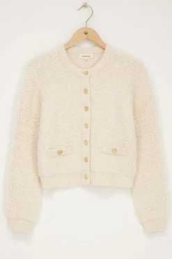 My Jewellery Cardigan Crème Avec Boutons Best