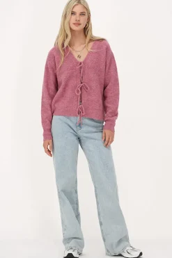 My Jewellery Cardigan Rose Avec Nœuds Rose/Vieux rose Best