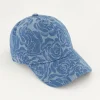 My Jewellery Casquette En Denim Bleu Avec Des Roses New