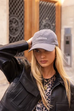 My Jewellery Casquette Gris Foncé "Oui Mais Non" Gris/Gris foncé New