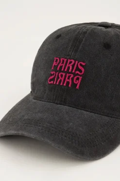 My Jewellery Casquette Grise Avec Paillettes Roses 