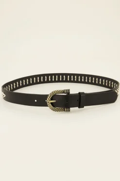 My Jewellery Ceinture En Simili Cuir Avec Boucle Et Détails Dorés Sale
