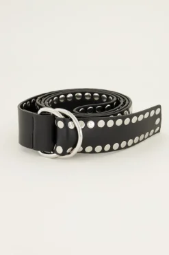 My Jewellery Ceinture Large Avec Clous Argentés Noir Outlet