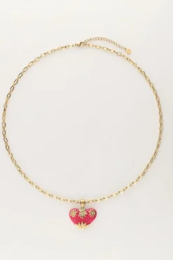 My Jewellery Chaîne à Maillons Art Vintage Avec Cœur Rose Discount