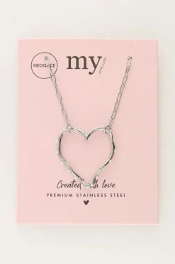 My Jewellery Chaîne à Maillons Avec Cœur Ouvert Et Perles Hot