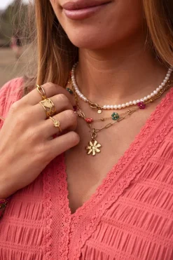 My Jewellery Chaîne à Maillons Avec Grande Fleur Outlet