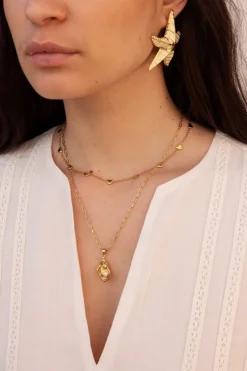 My Jewellery Chaîne à Maillons Océan Avec Coquillage Tourelle Et Perle Discount