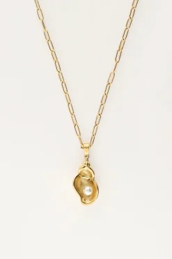 My Jewellery Chaîne à Maillons Océan Avec Coquillage Tourelle Et Perle Discount
