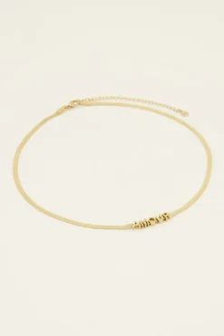 My Jewellery Chaîne à Maillons Plats Avec Texte "amour Sale
