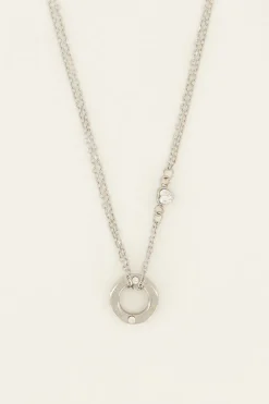 My Jewellery Chaîne à Pendentif Rond & Cœur En Strass Online