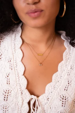 My Jewellery Chaîne Avec Deux Cœurs En Strass New