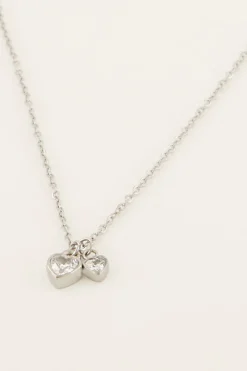 My Jewellery Chaîne Avec Deux Cœurs En Strass New