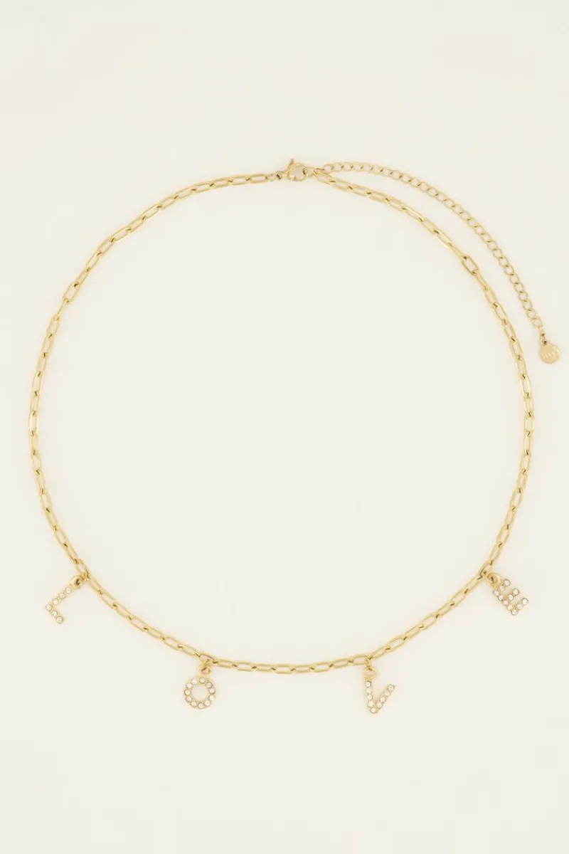 My Jewellery Chaîne Avec Lettres Love Et Strass Best
