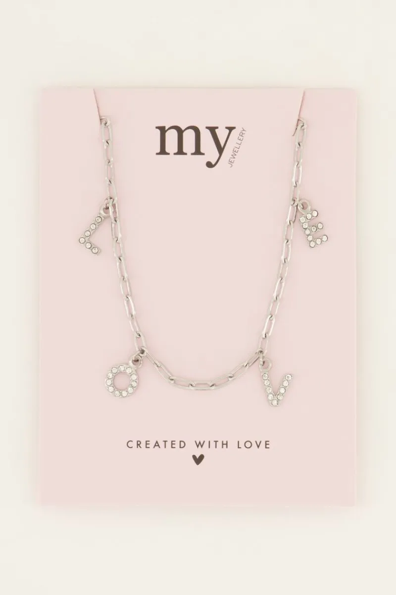 My Jewellery Chaîne Avec Lettres Love Et Strass Best