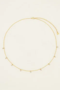 My Jewellery Chaîne Avec Petites Boules Et Pierres Transparentes Best