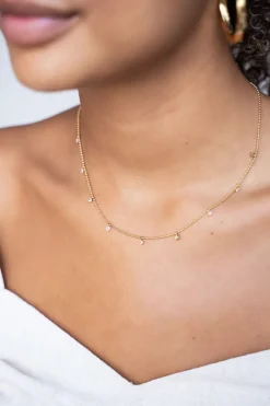My Jewellery Chaîne Avec Petites Boules Et Pierres Transparentes Best