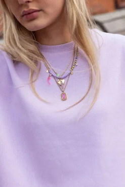 My Jewellery Chaîne Bold Spirit Pendentif « Amour » Rose Fashion