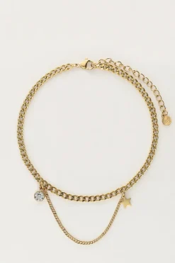 My Jewellery Chaîne De Cheville à Maillons Avec Strass Et étoile Best