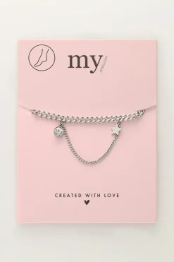 My Jewellery Chaîne De Cheville à Maillons Avec Strass Et étoile Best